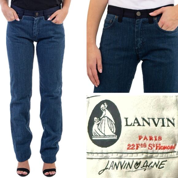 Lanvin Paris loves X ACNE STUDIOS jeans high waist rise Limited Edition RARE 26 - Picture 13 of 13